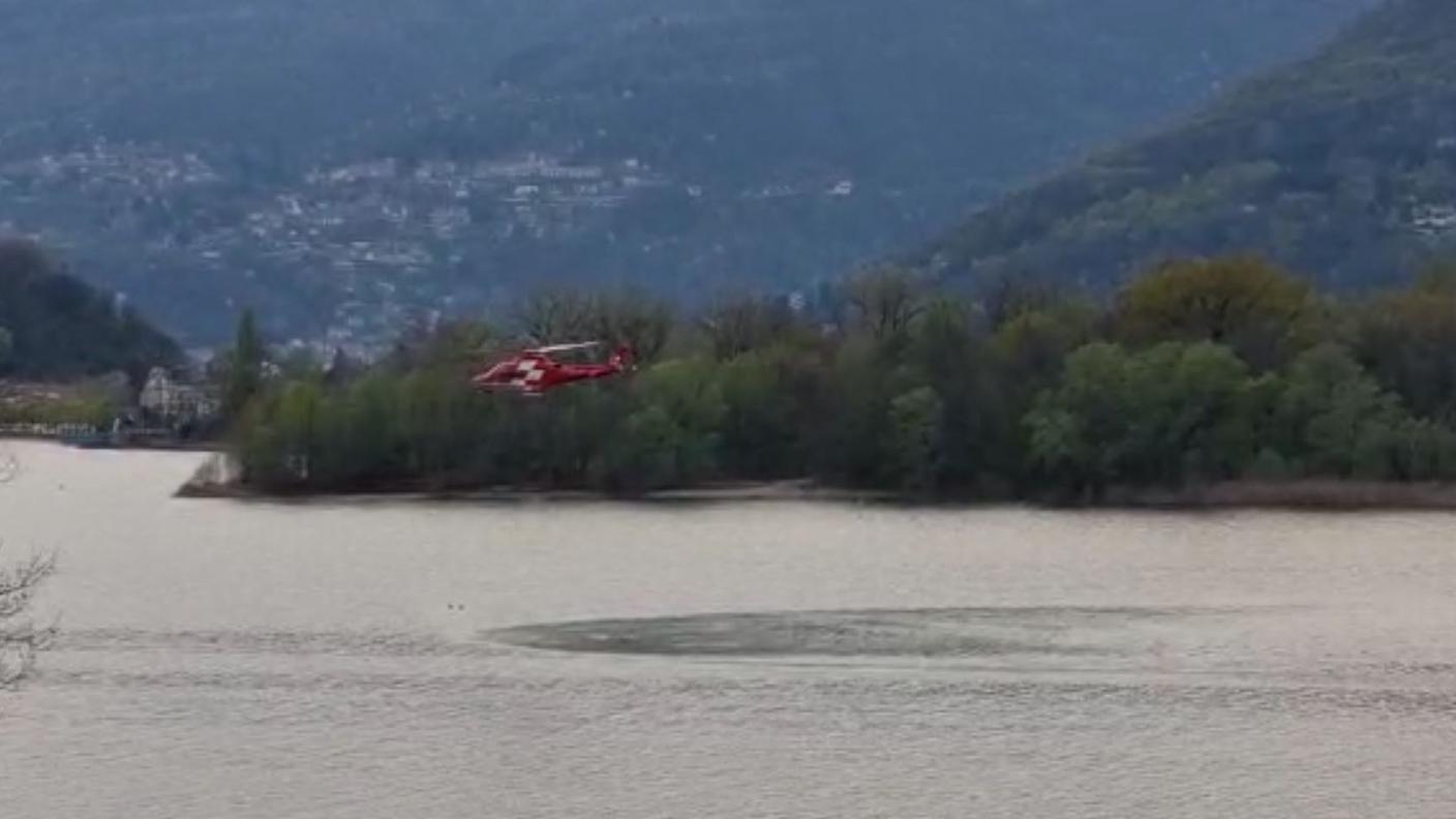 L'intervento della REGA sul lago di Lugano