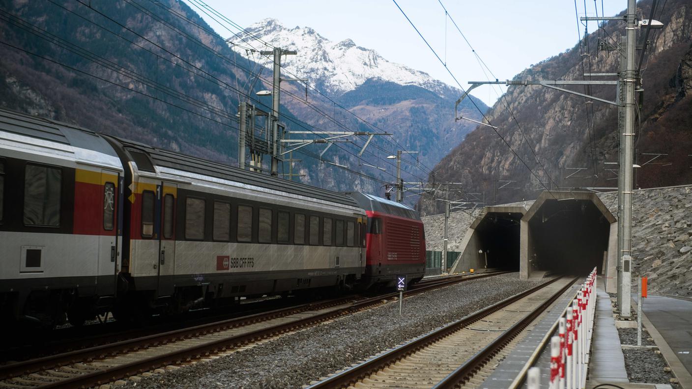 L'entrata di Pollegio del tunnel di base del San Gottardo