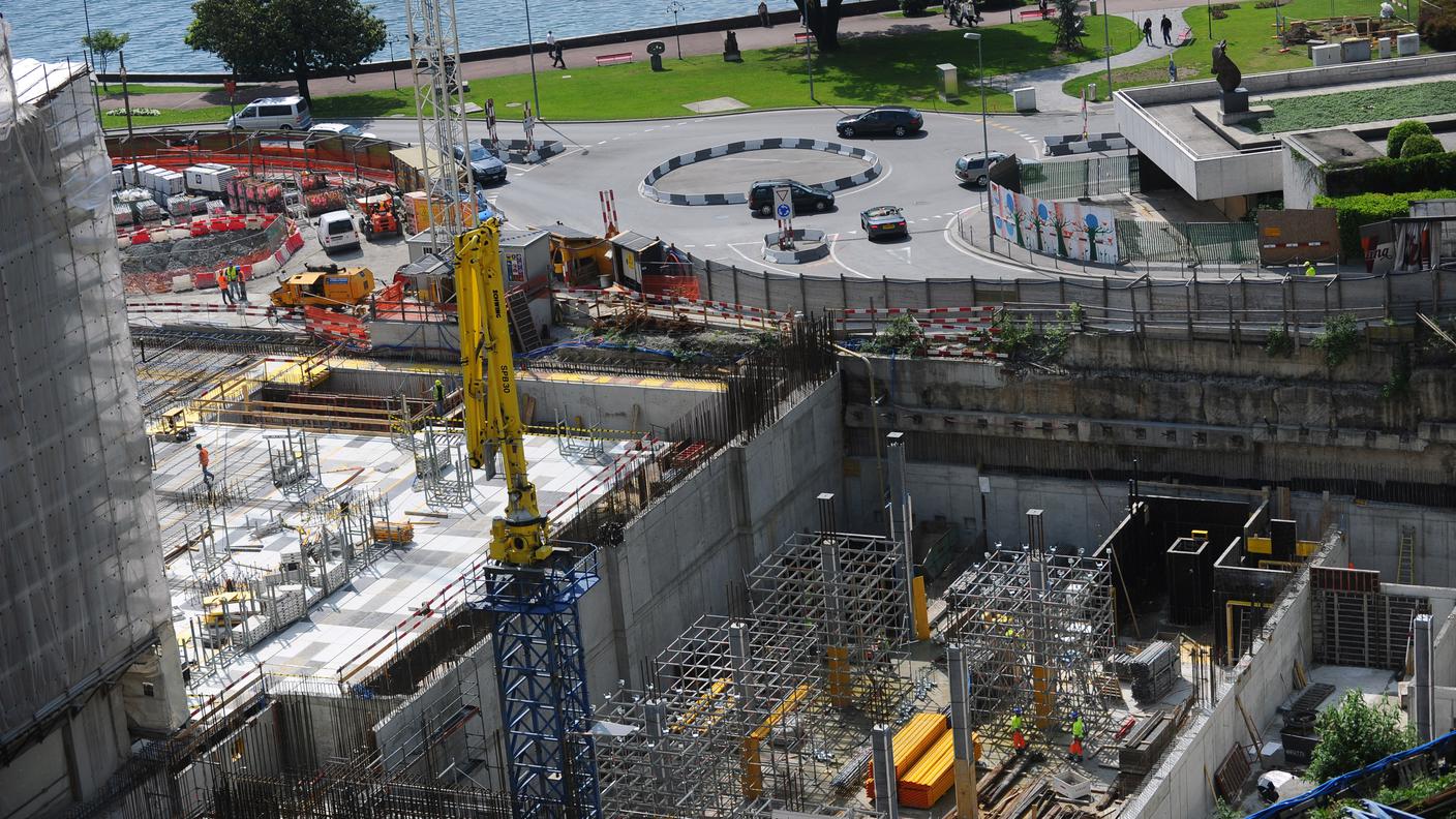 Il cantiere visto dall'alto