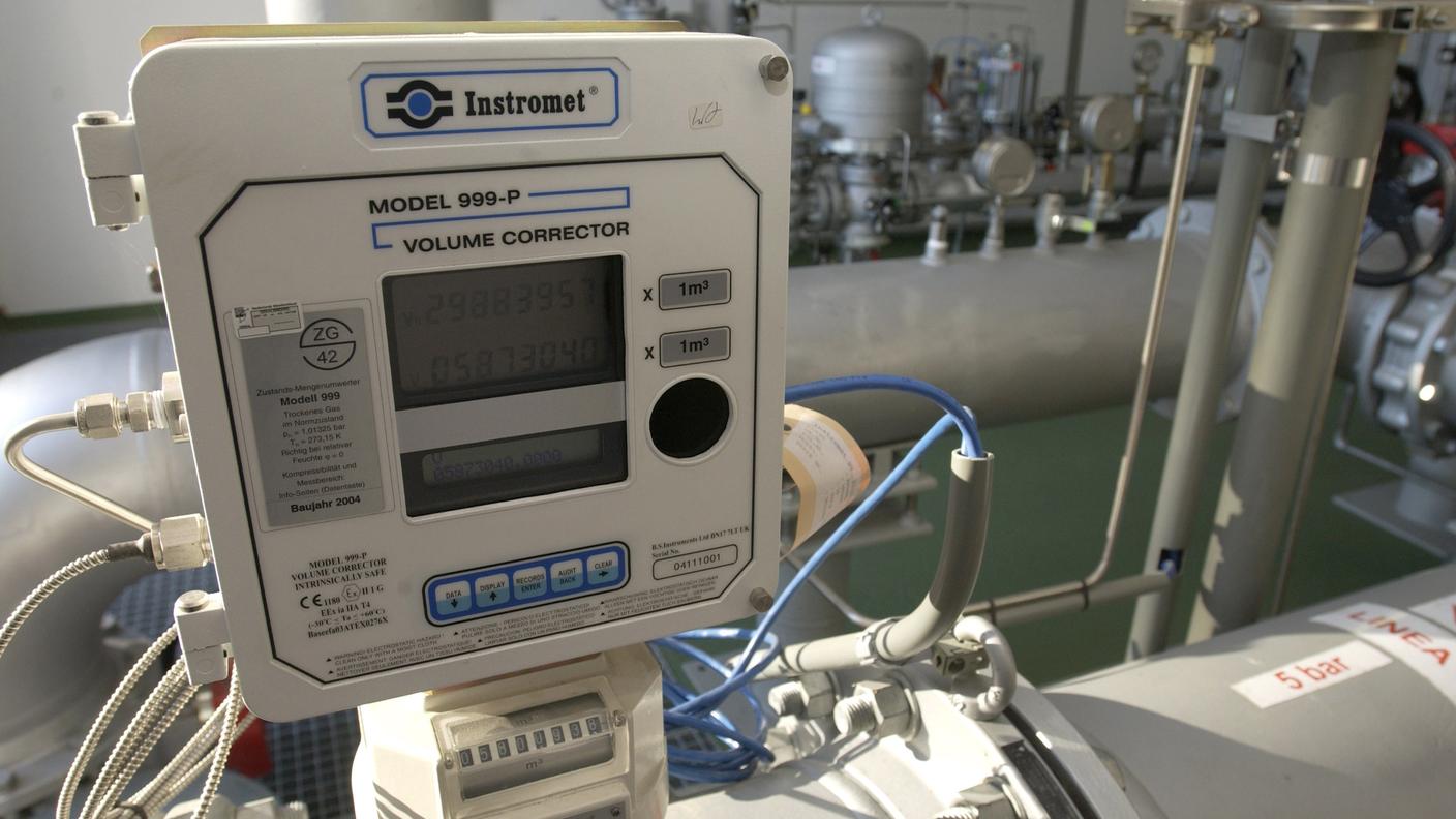 Un contatore del gas: la tassa sulla CO2 farà aumentare il costo del 3% da gennaio