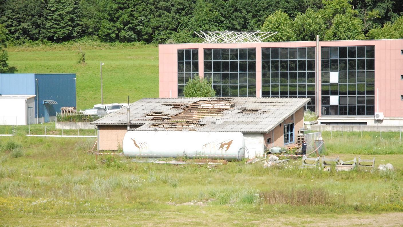 L'edificio era usato come carrozzeria