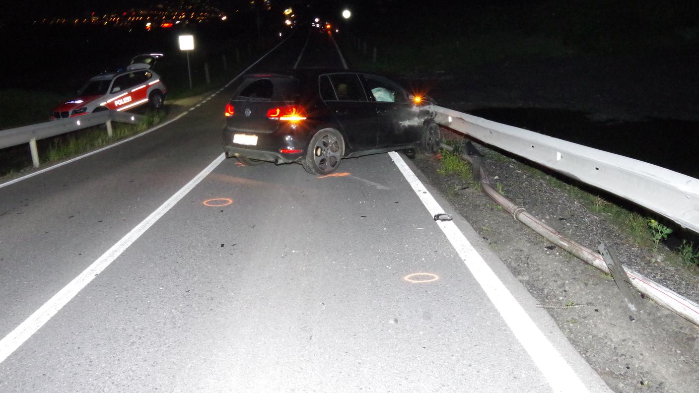 L'auto uscita di strada