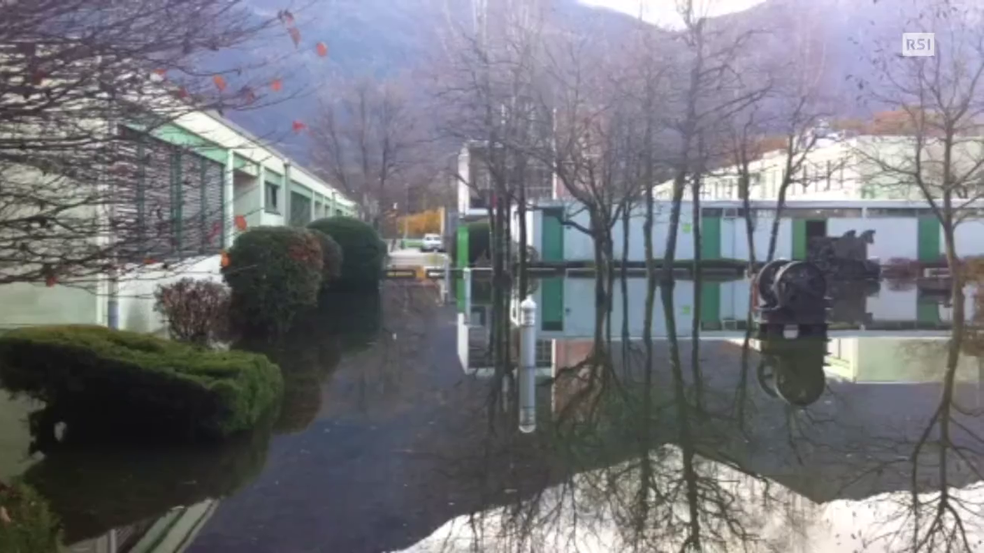 Le immagini delle scuole elementari di Gordola allagate