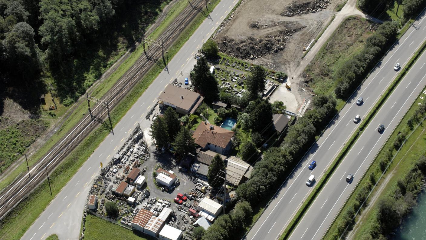 Osogna: un terreno espropriato da Alptransit