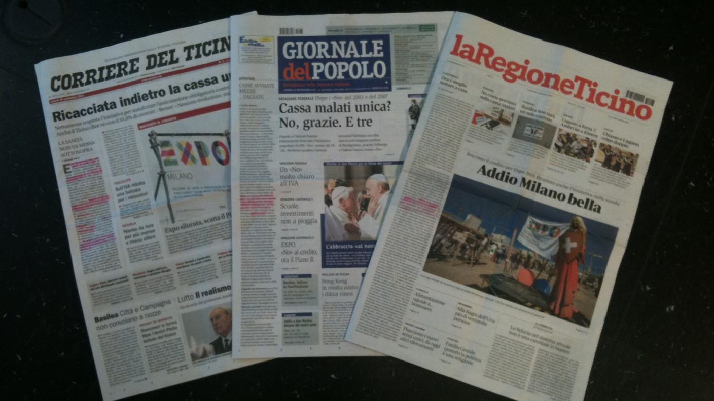Le prime pagine di lunedì 29 settembre 2014
