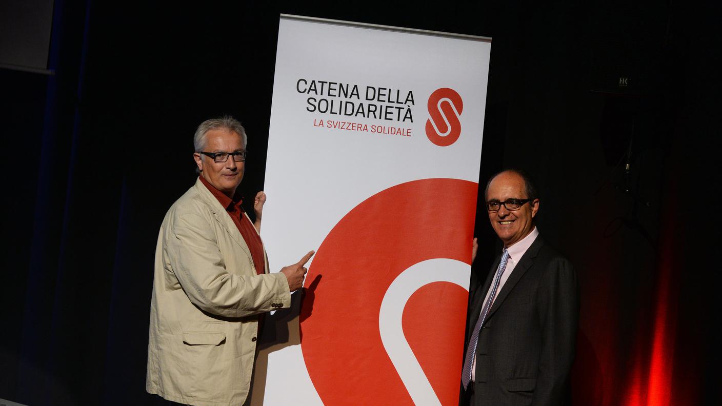 Tony Burgener, direttore Catena della solidarietà ed Eugenio Jelmini, delegato Catena della Solidarietà per la Svizzera italiana
