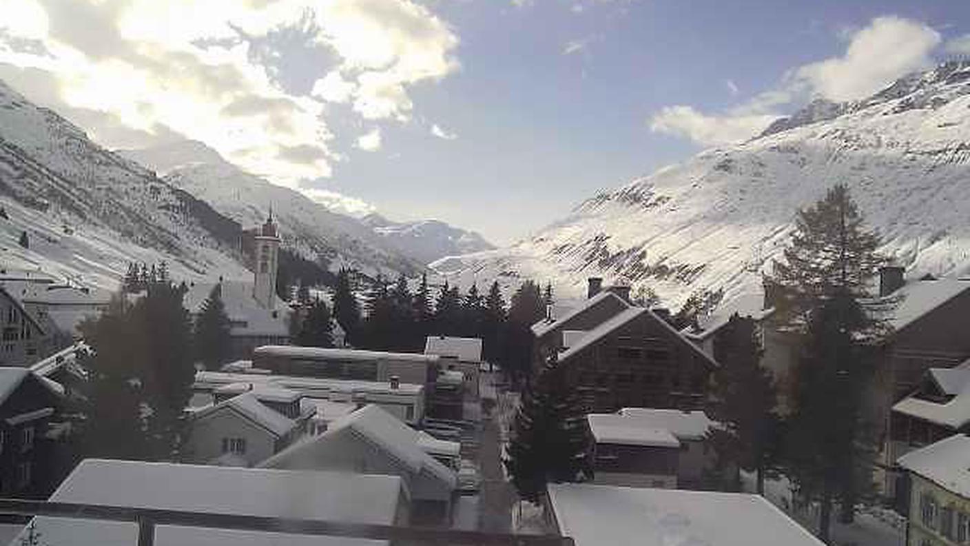 Andermatt nel tardo pomeriggio di sabato