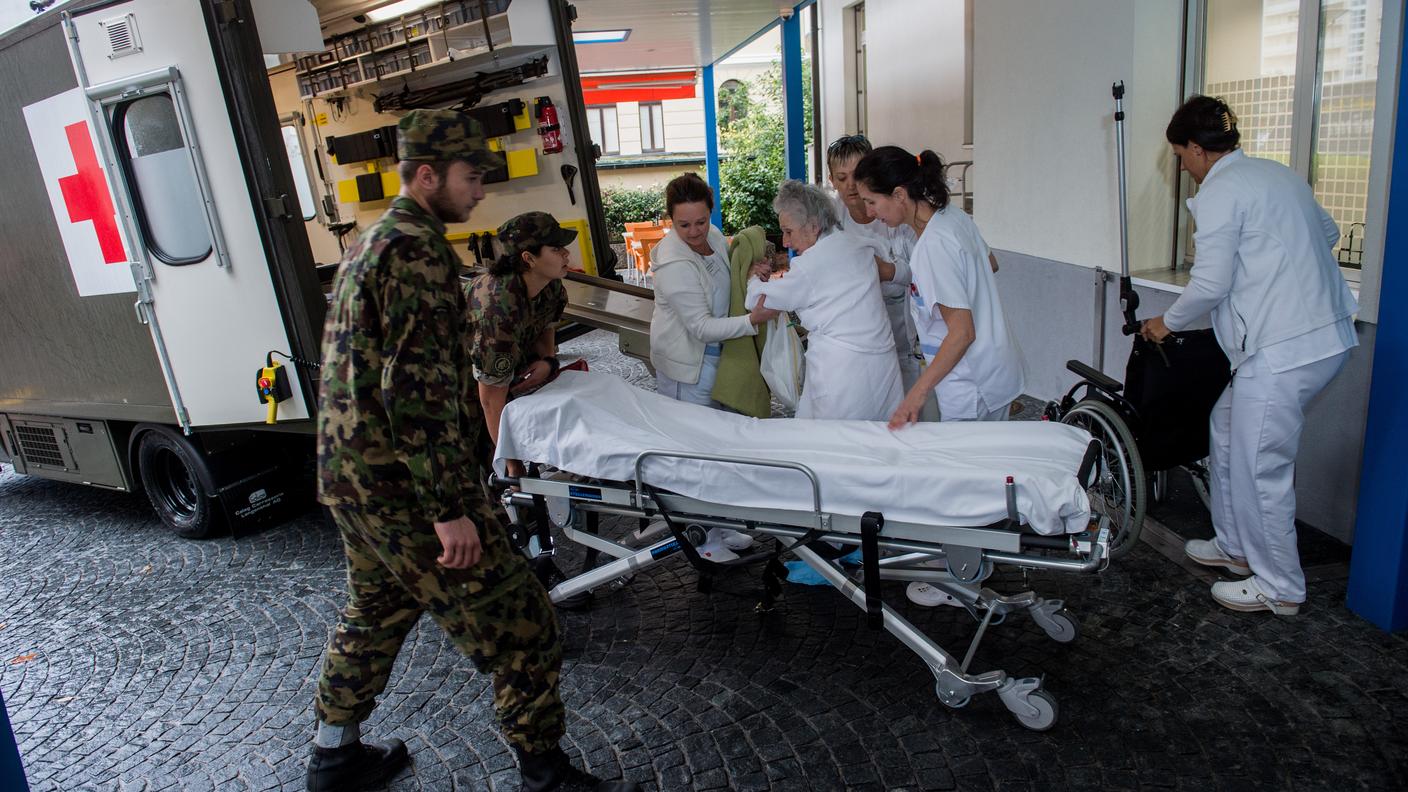 L'evacuazione della Clinica