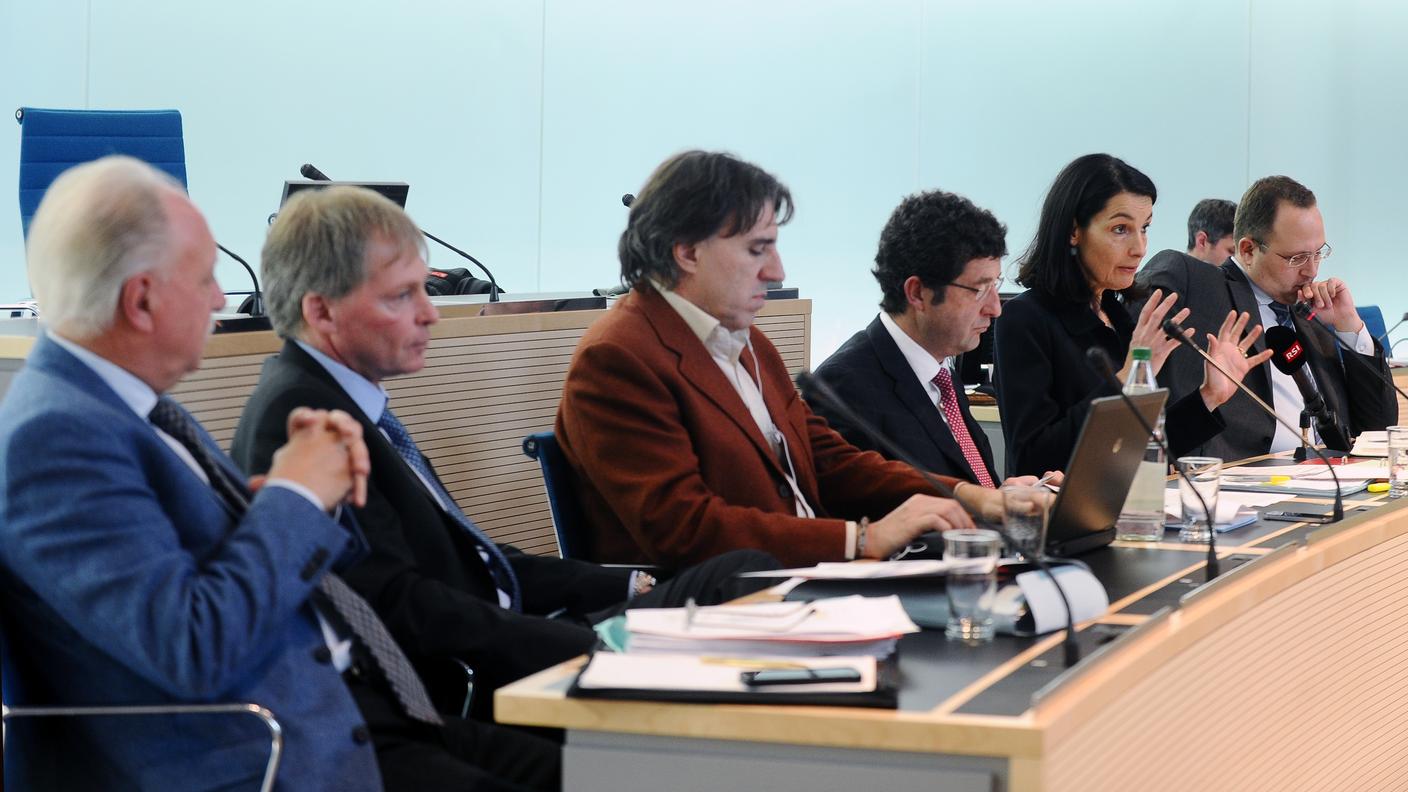 Il Consiglio di Stato, da sinistra: Claudio Zali, Manuele Bertoli, Paolo Beltraminelli, Laura Sadis e Norman Gobbi
