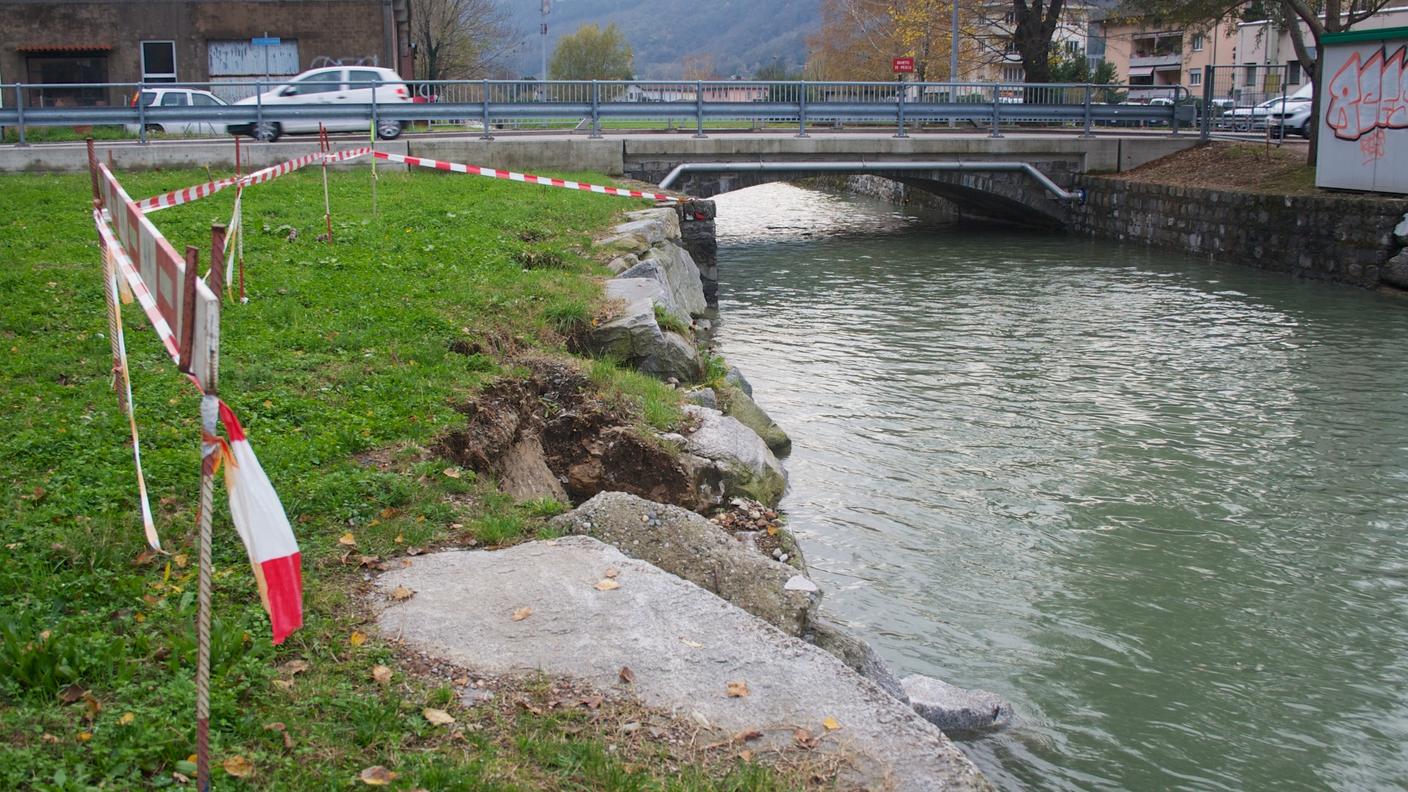 La foce del Laveggio a Riva San Vitale