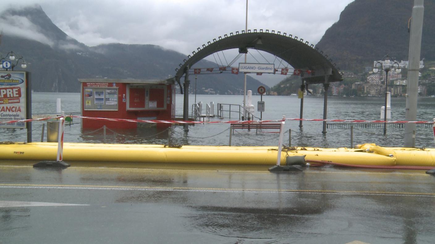 Lugano, il Ceresio è esondato
