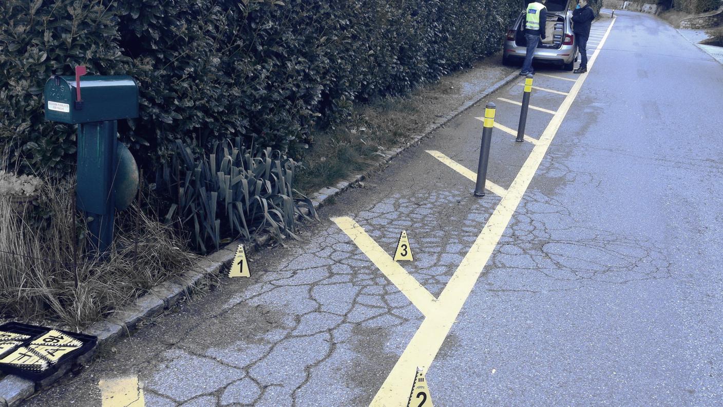 Polizia sul luogo dell'incidente