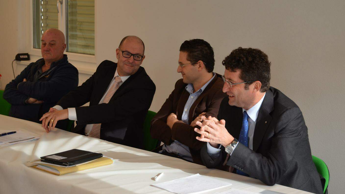 Da sinistra: Angelo Fumagalli (AMA), Paolo Barro (SAM), Brian Frischknecht (ACD) e Paolo Beltraminelli (DSS)