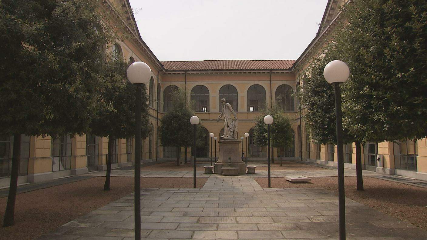 Il cortile interno di Palazzo Turconi