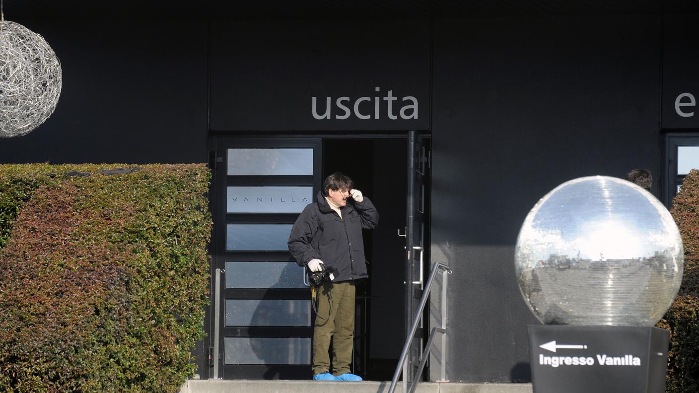 Polizia scientifica il giorno dopo l'aggressione 