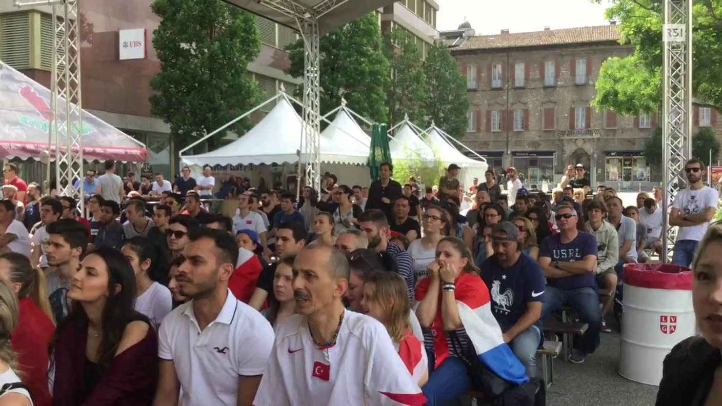 Il pubblico di Turchia-Croazia domenica a Lugano