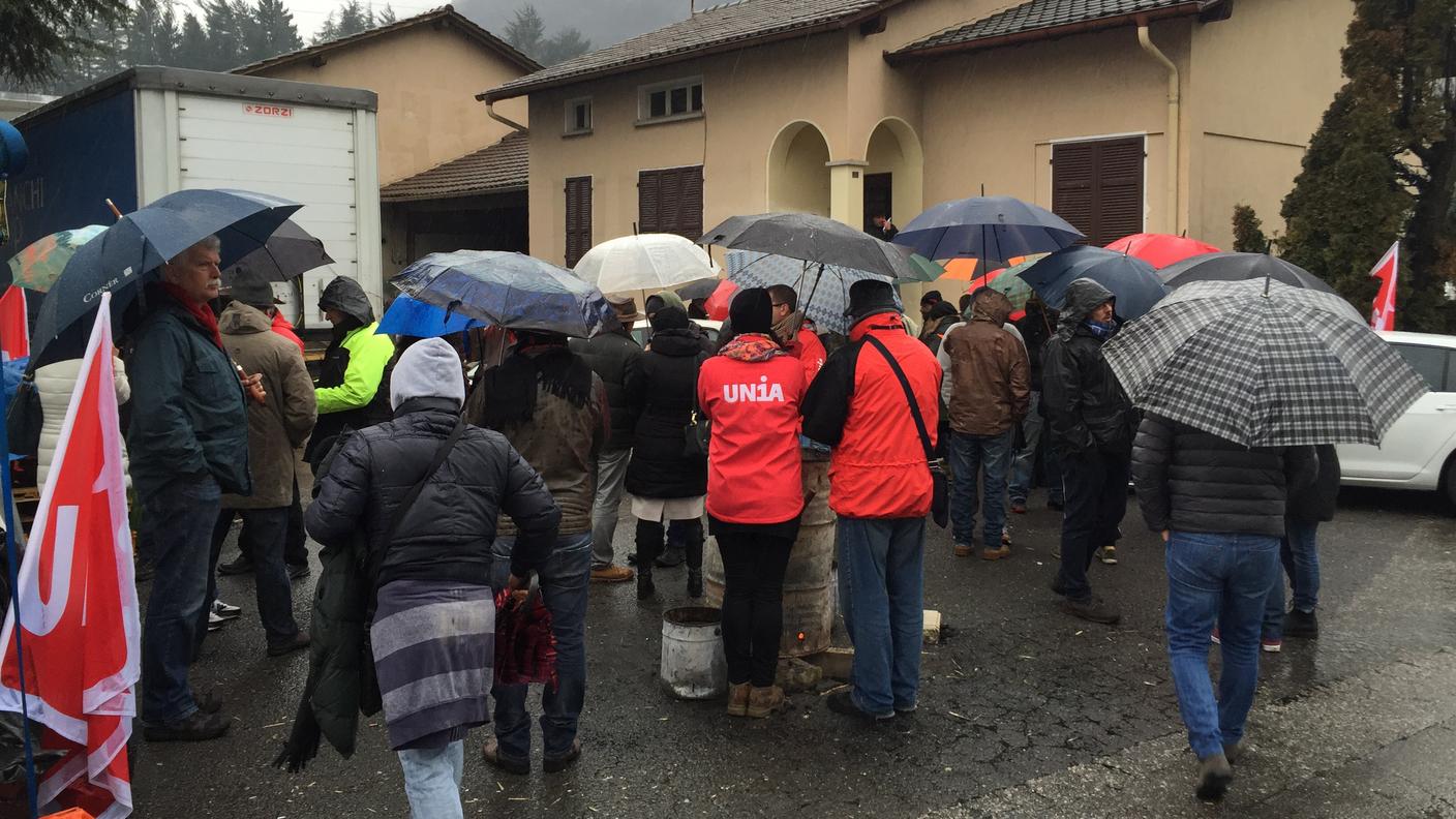I dipendenti in sciopero