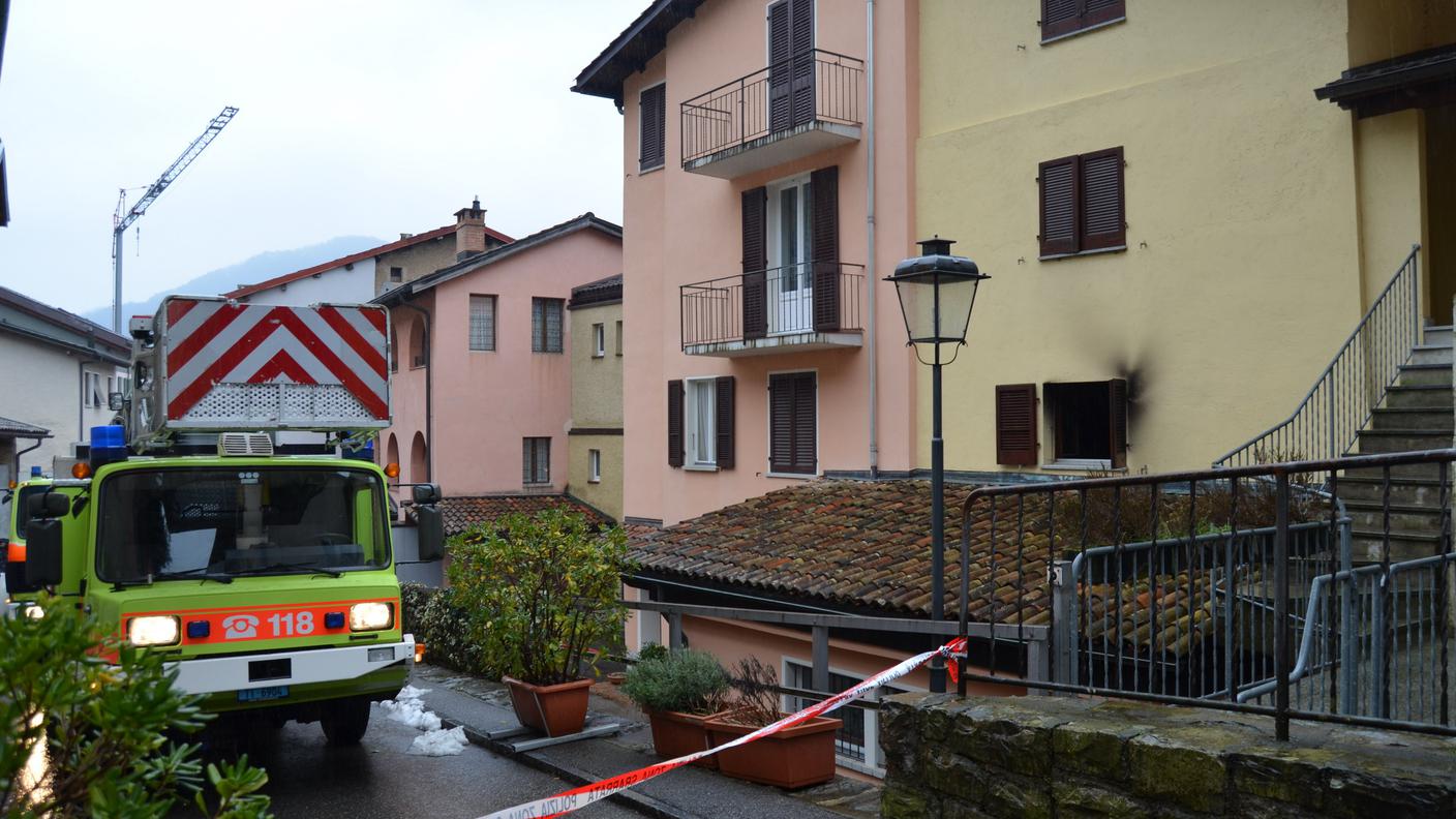 L'intervento dei pompieri