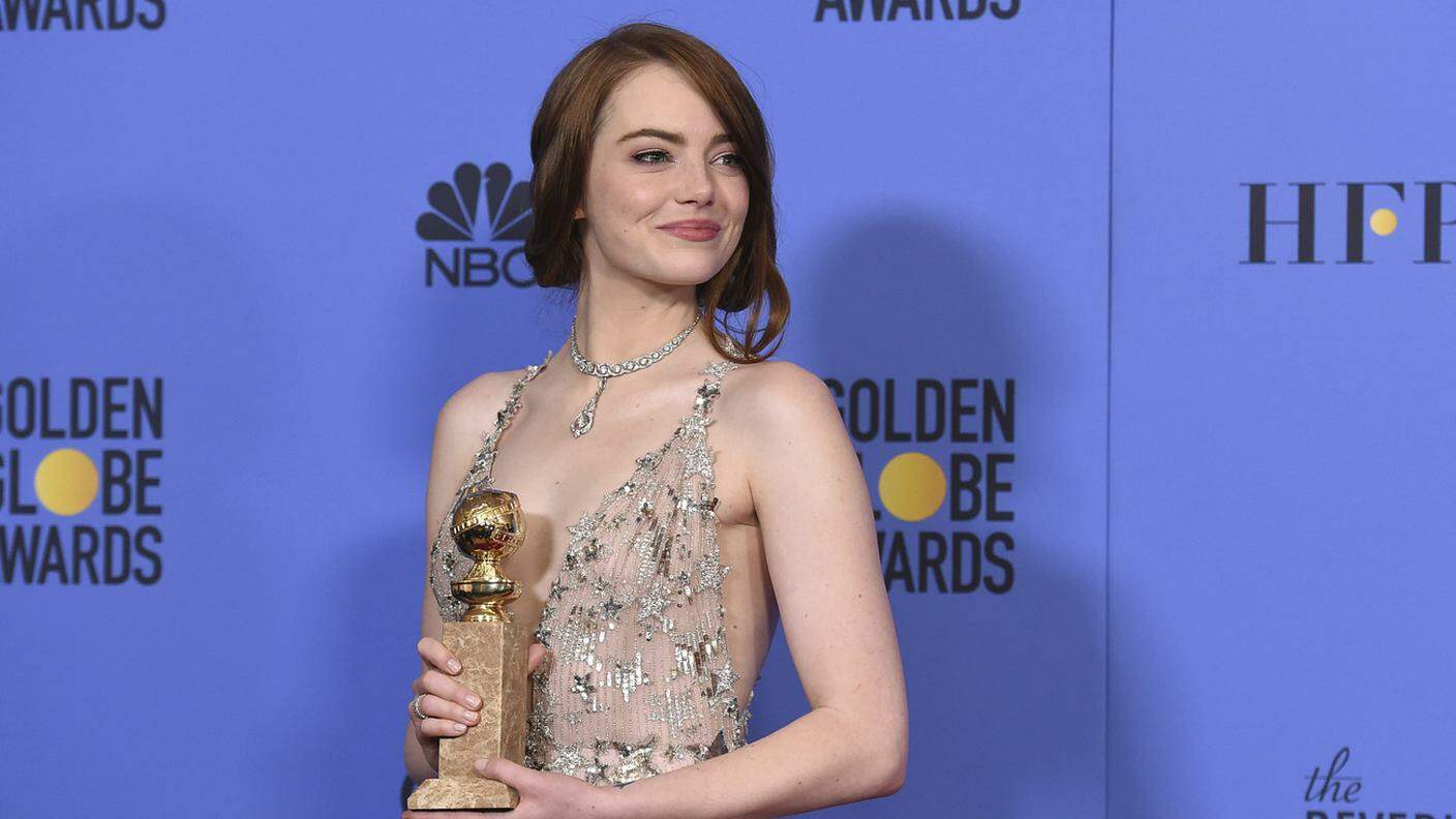Emma Stone, premiata come miglior attrice per il musical La La Land