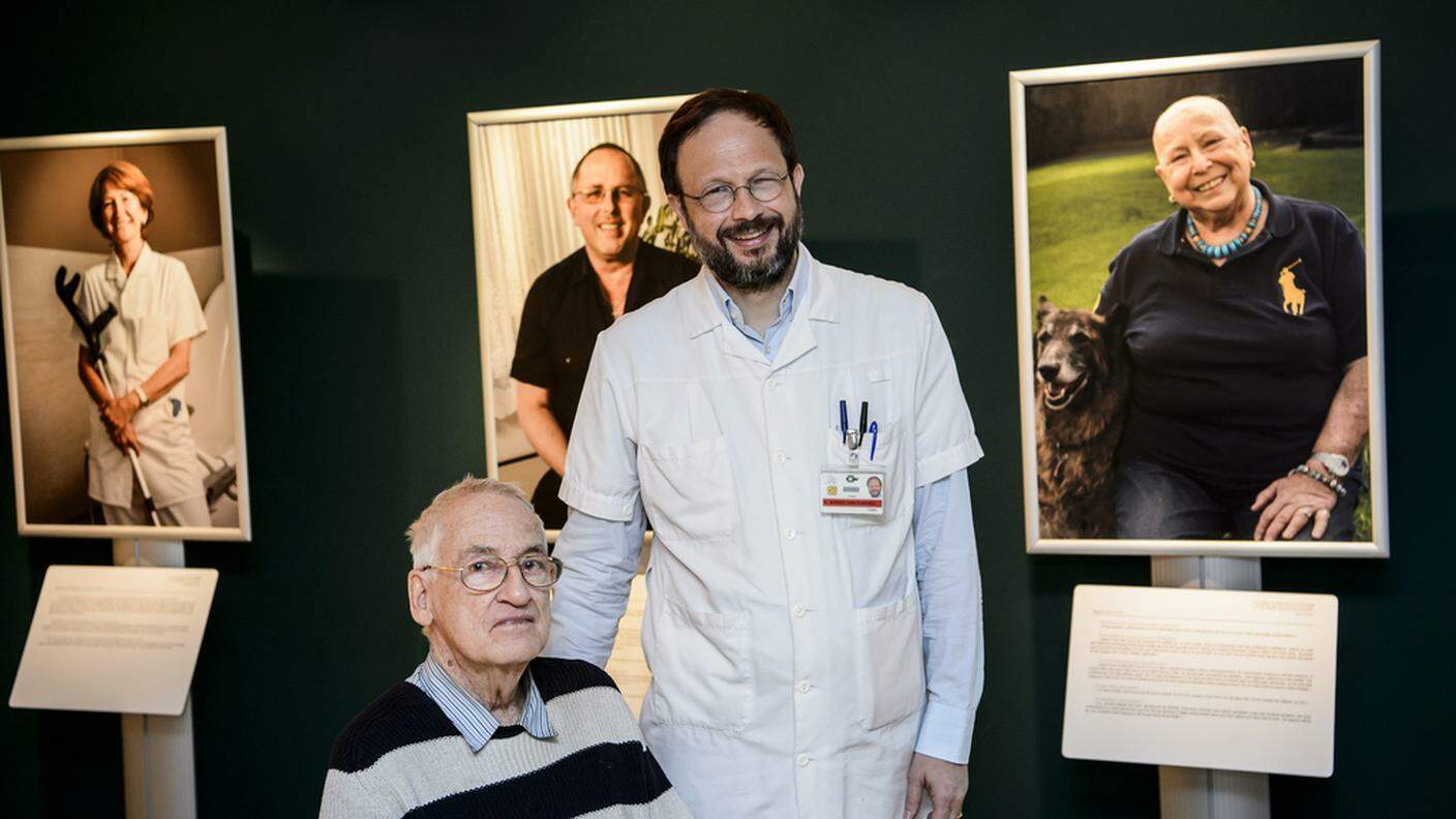 Chessex con il medico Gian Domenico Borasio
