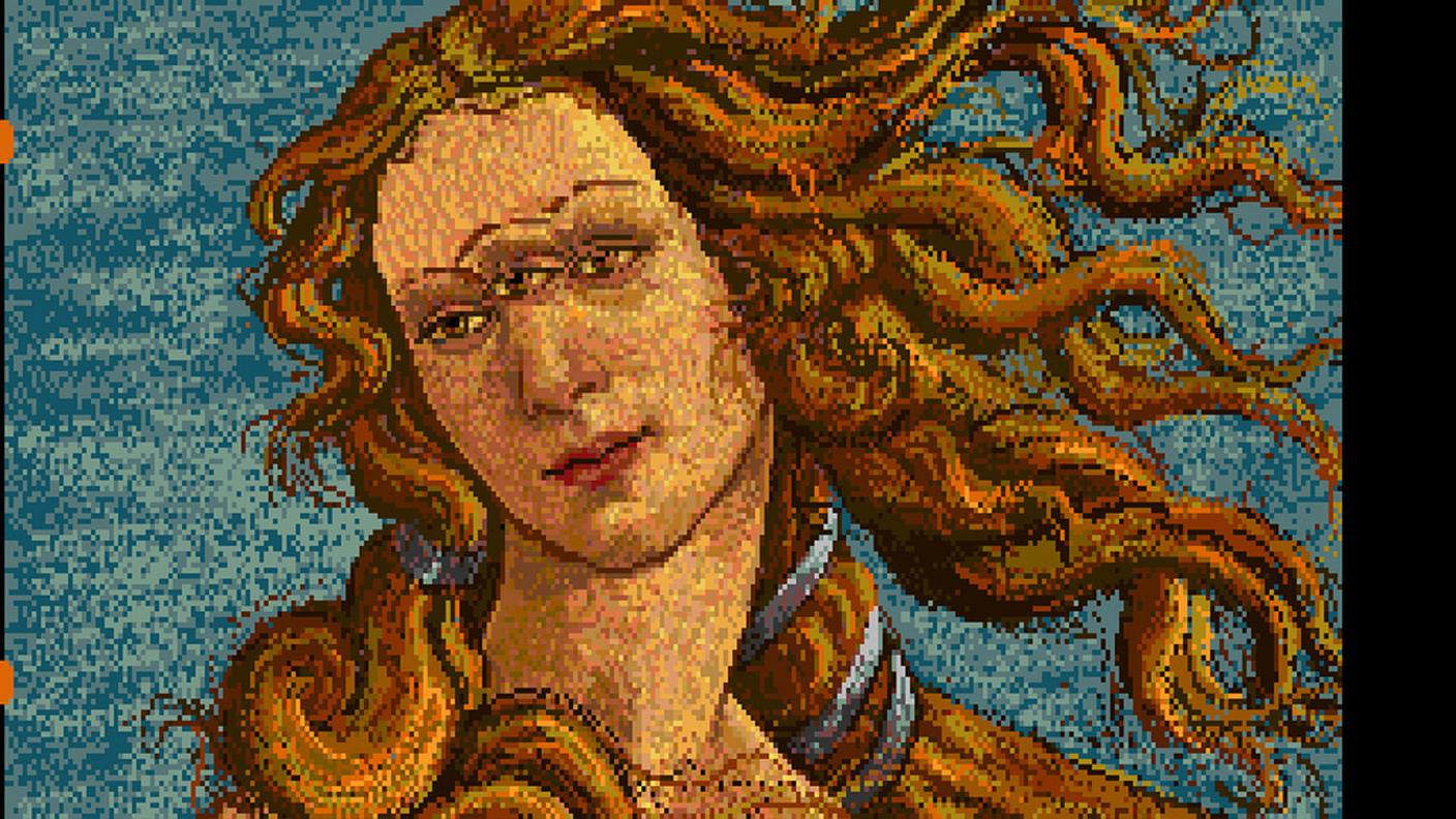 La "Venere di Botticelli" con pixel e tre occhi