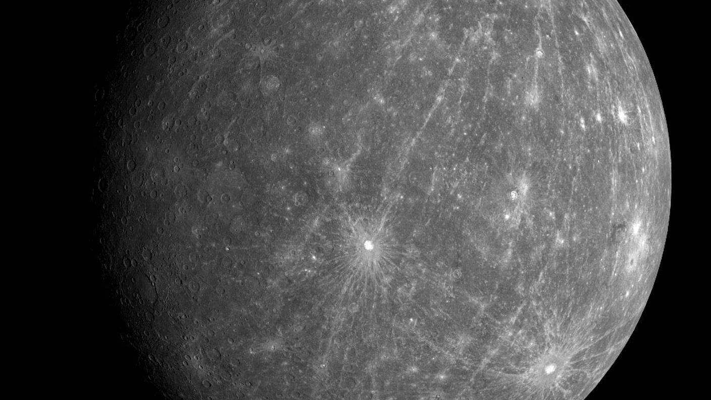 Un'immagine del pianeta Mercurio ripresa dalla sonda