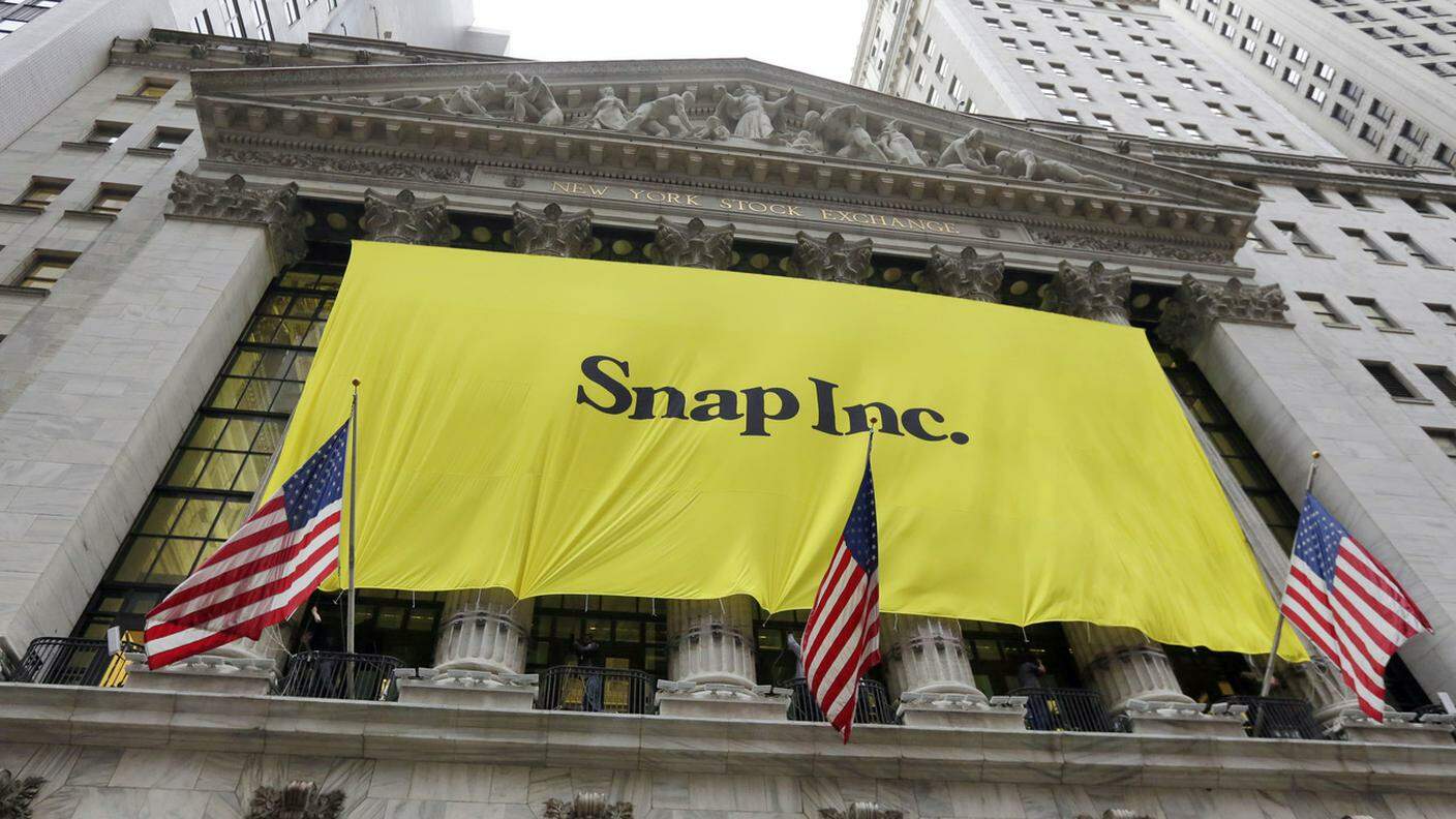 Wall Street di giallo vestita lo scorso 1. marzo, giorno del debutto di Snap in borsa