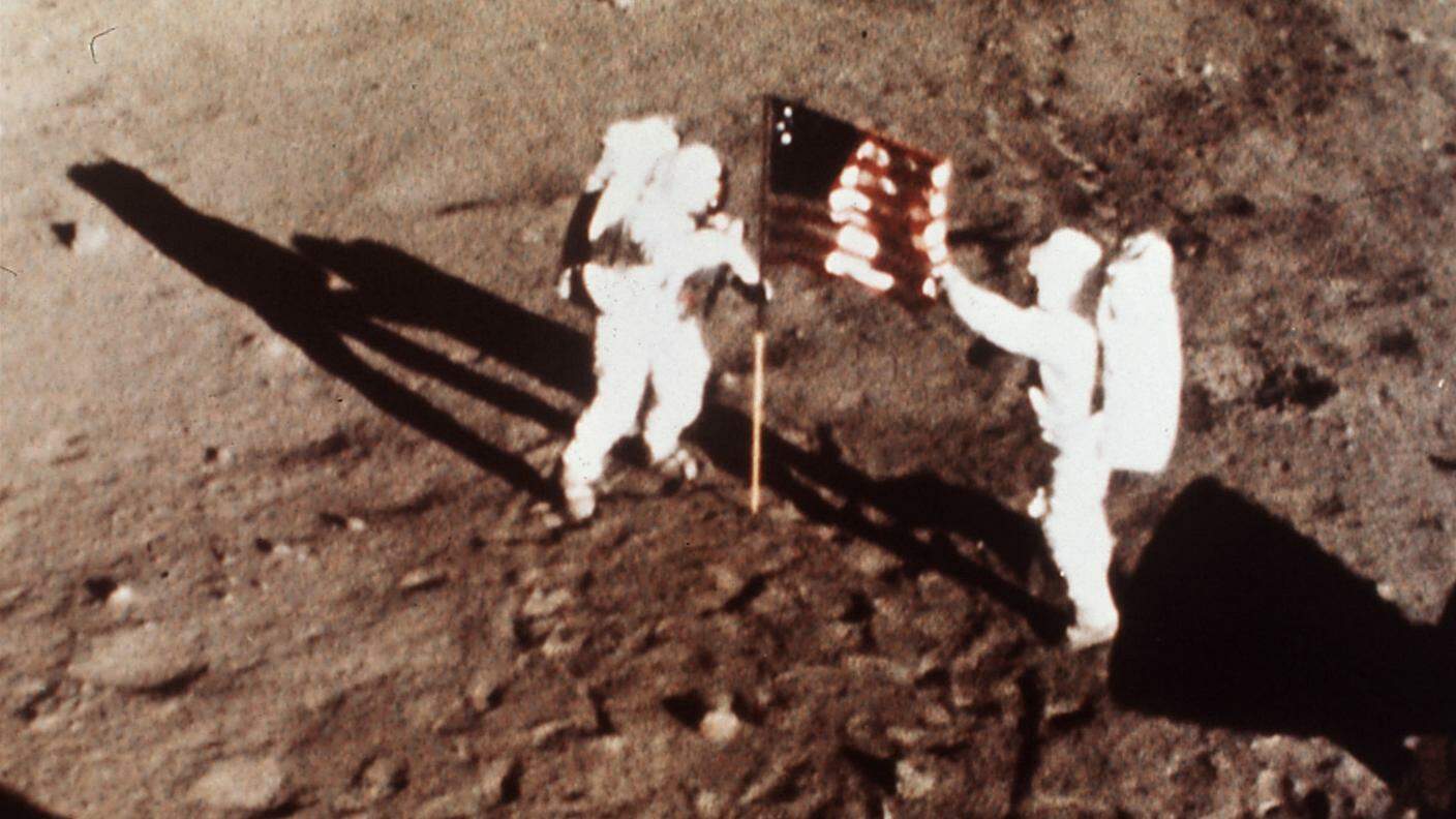 Neil Armstrong e Buzz Aldrin sulla Luna