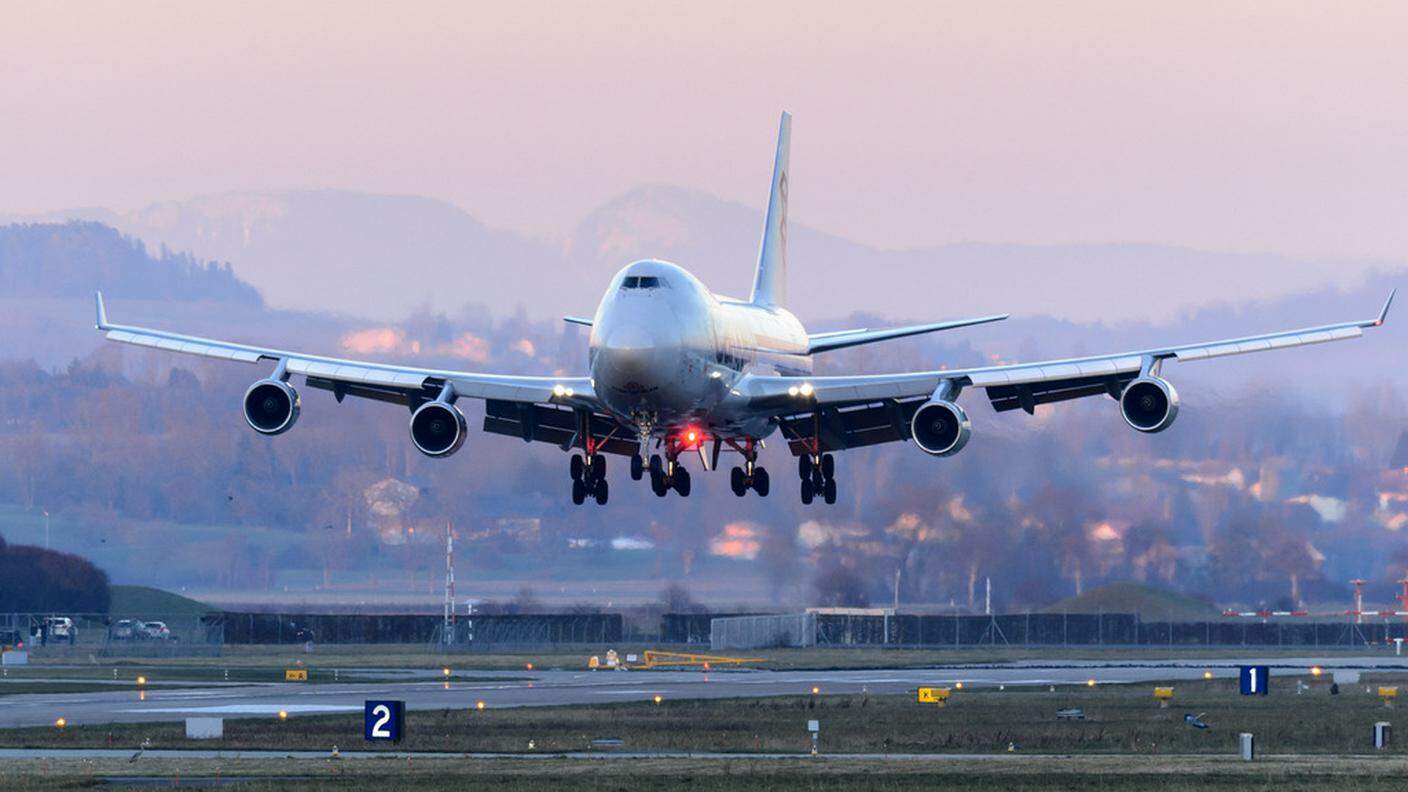 Il 747 atterrato a Payern