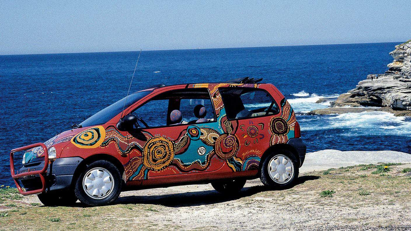La Renault Twingo alla fine del suo periplo australiano nel 1994