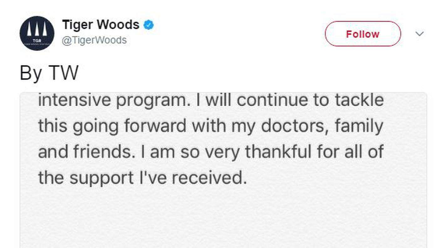 Il messaggio di Tiger Woods
