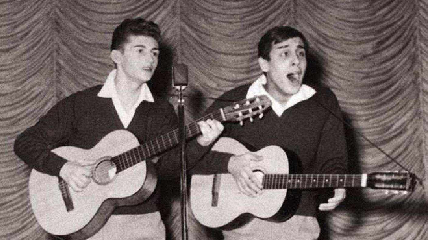 Tony Renis e Adriano Celentano nel 1956