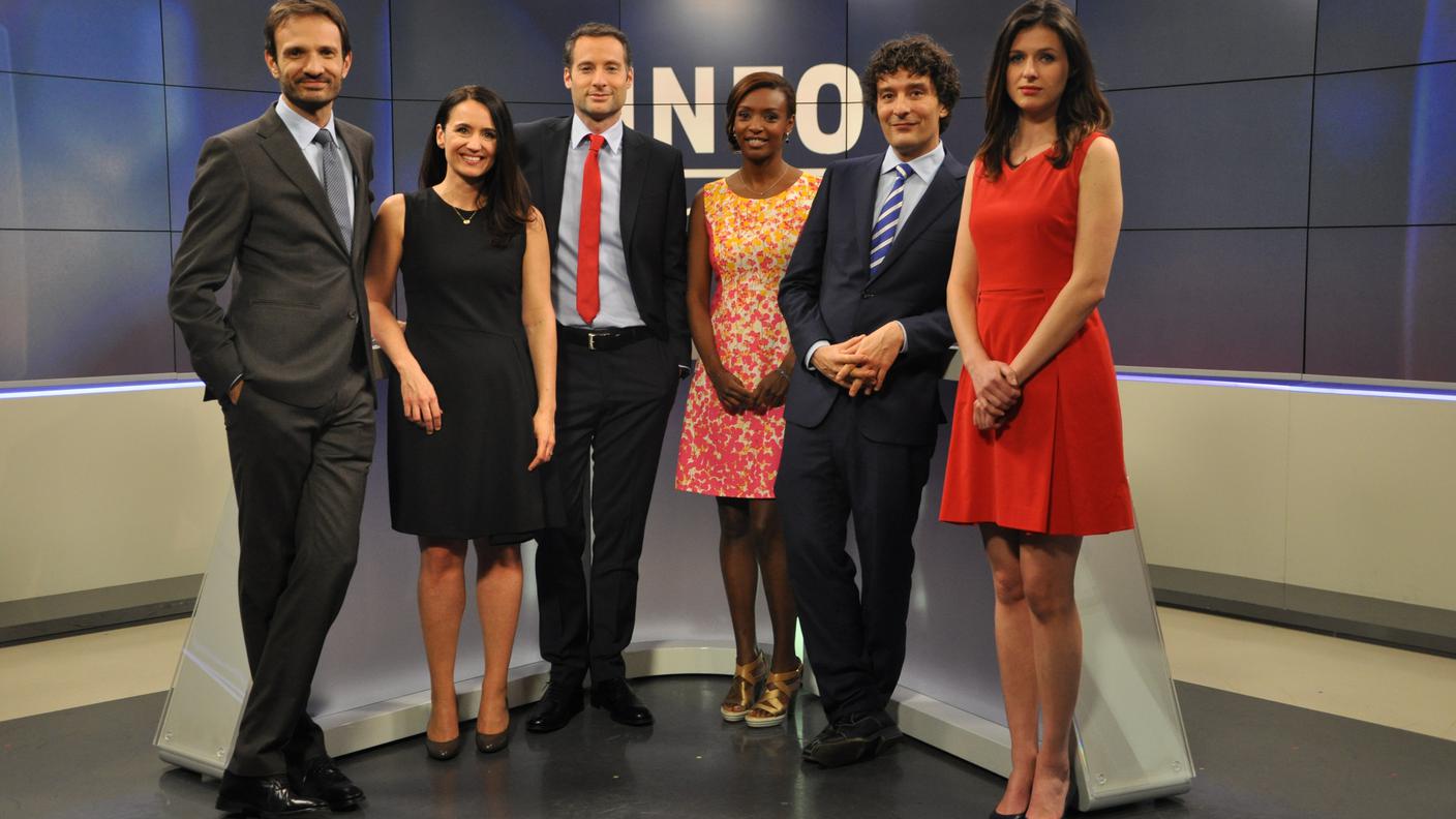 Tre coppie di giornalisti per InfoNotte. Da sin: Alessandro Chiara-Alessandra Spataro; Gianmaria Giulini-Christelle Campana; Lorenzo Buccella-Francesca Motta