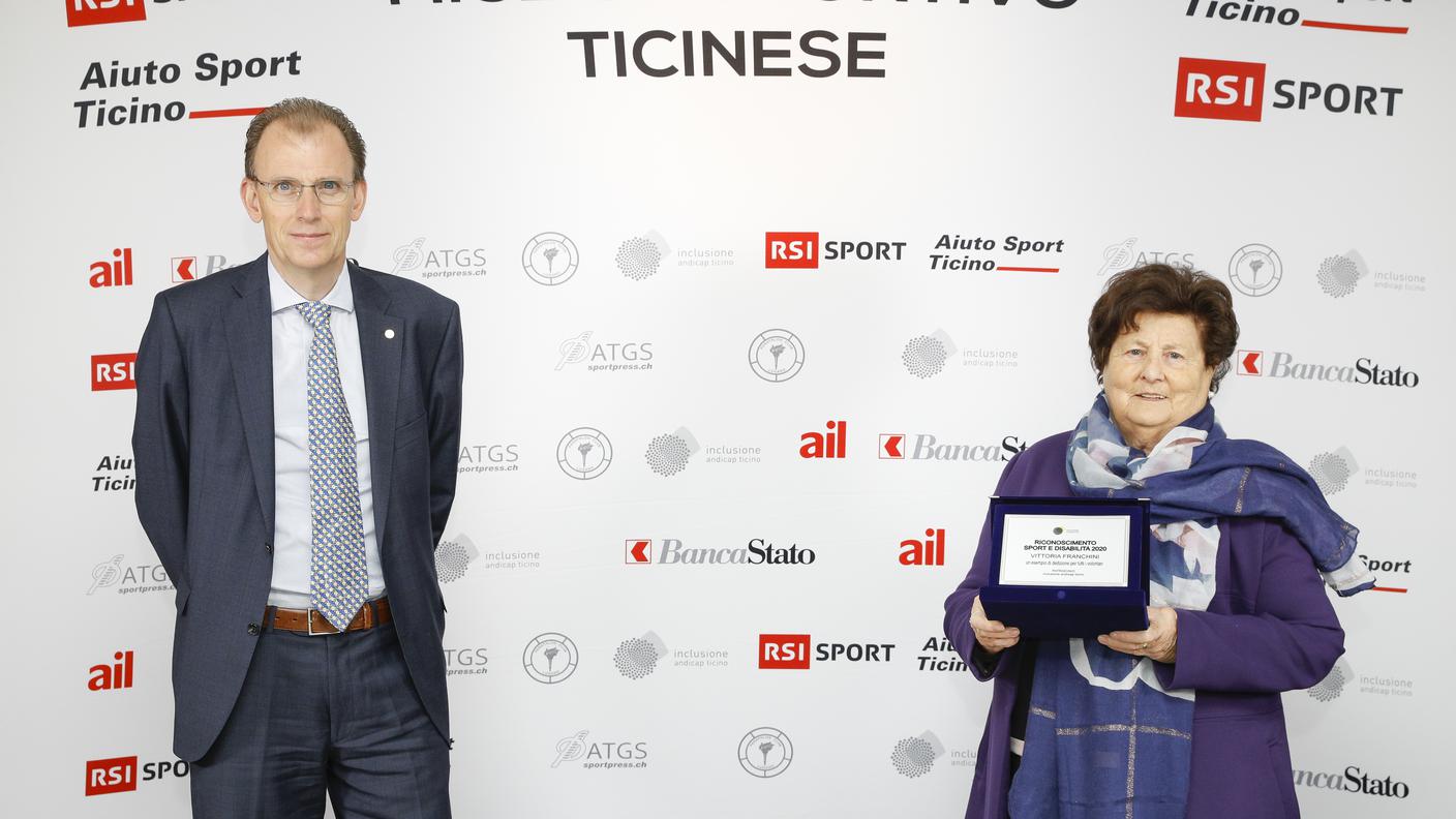 Sport e disabilità: Vittoria Franchini con Marzio Proietti, direttore di Inclusione Handicap Ticino
