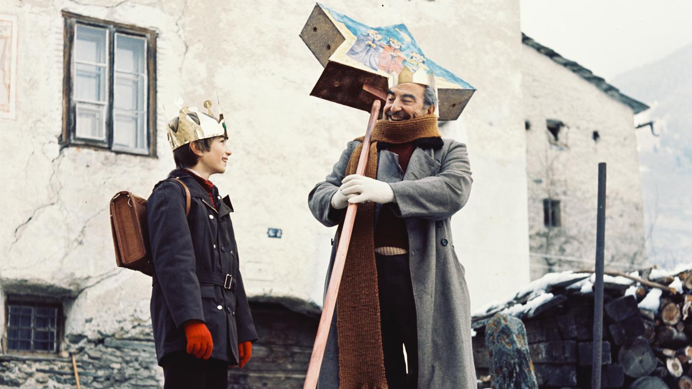 Il Re - con Dino di Luca e il giovane Fabio, Poschiavo 1973