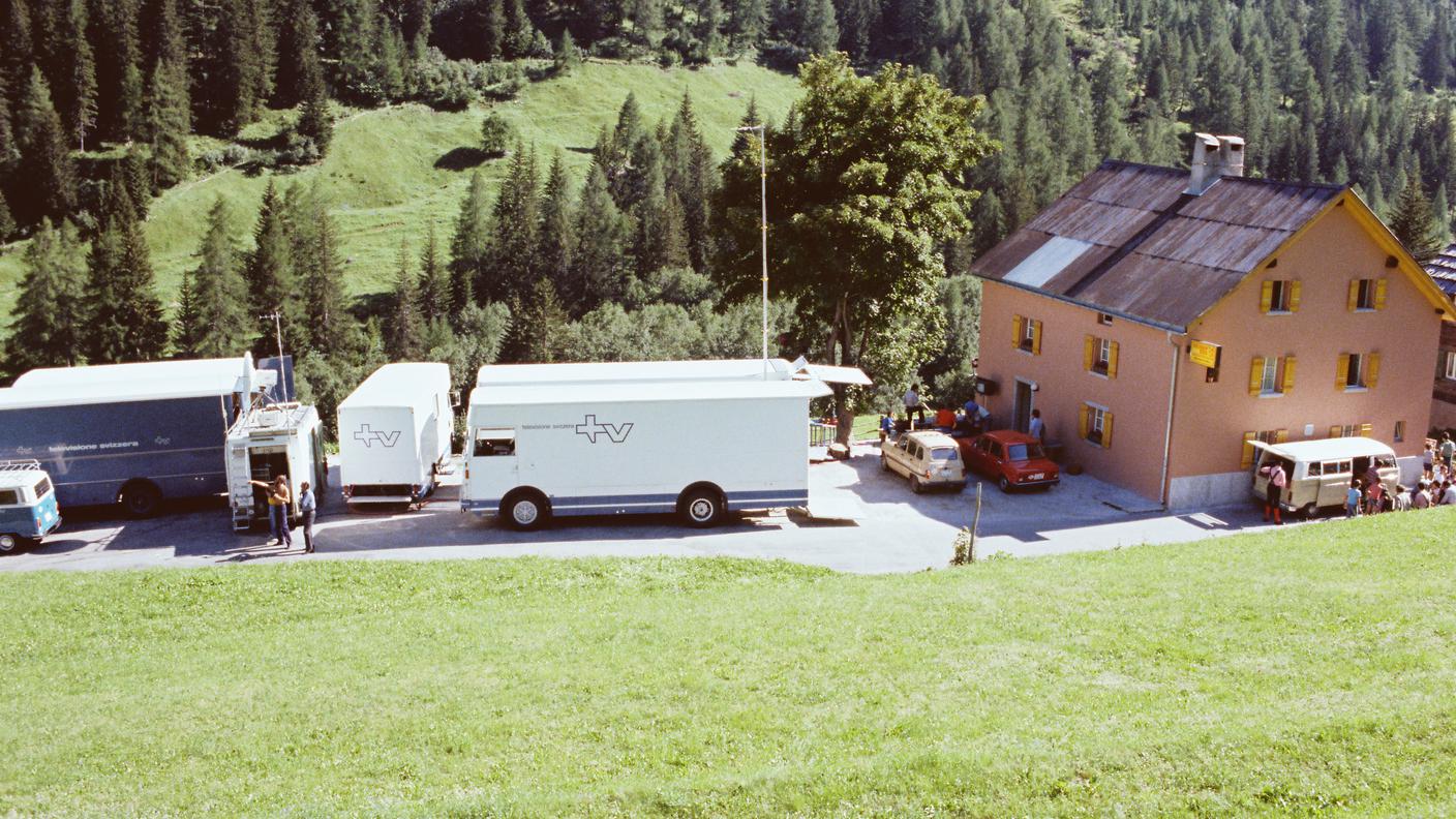 Val Bedretto, nell’agosto del 1978, mentre veniva registrata la serie Estate sera