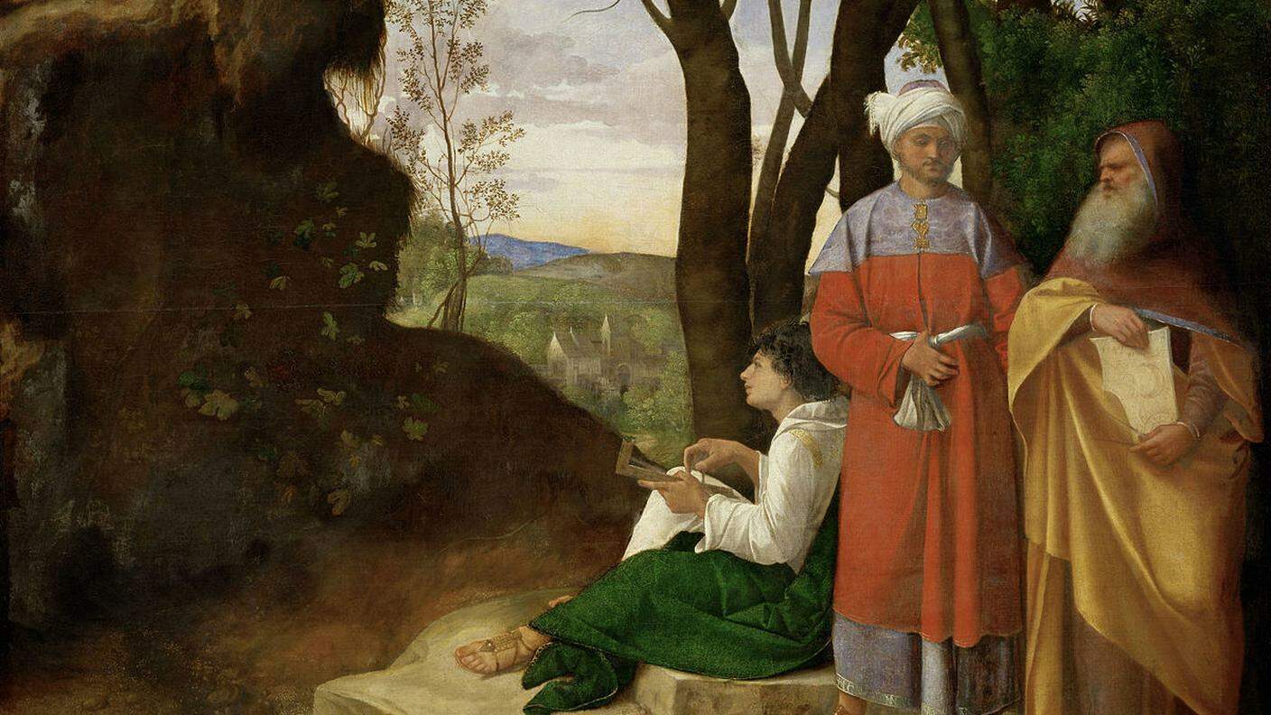 I tre filosofi 1506-1508 di Giorgio da Castelfranco detto Giorgione