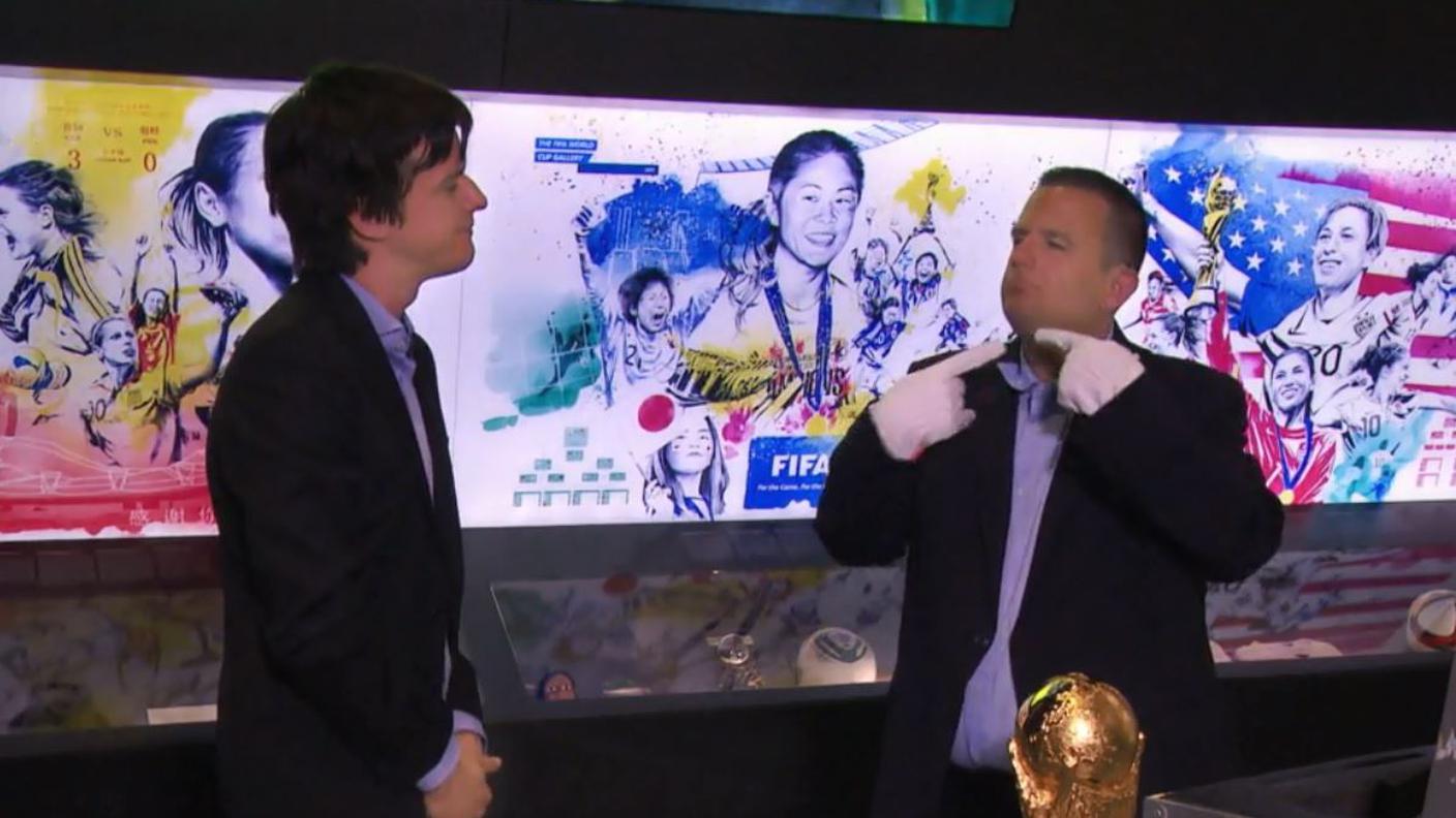 Reto Thurnherr intervistato da David Raboud, FIFA Zurigo