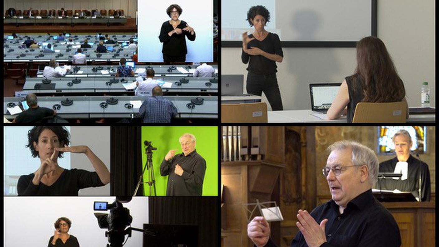 Interpreti LIS, Clarisse Trichard, Mélanie Monnard, Pascal Boussac, Fernande Trigo