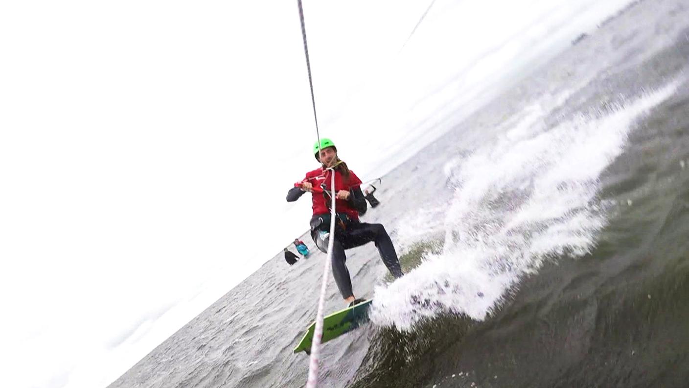 Kitesurf a Ummanz, mare del Nord