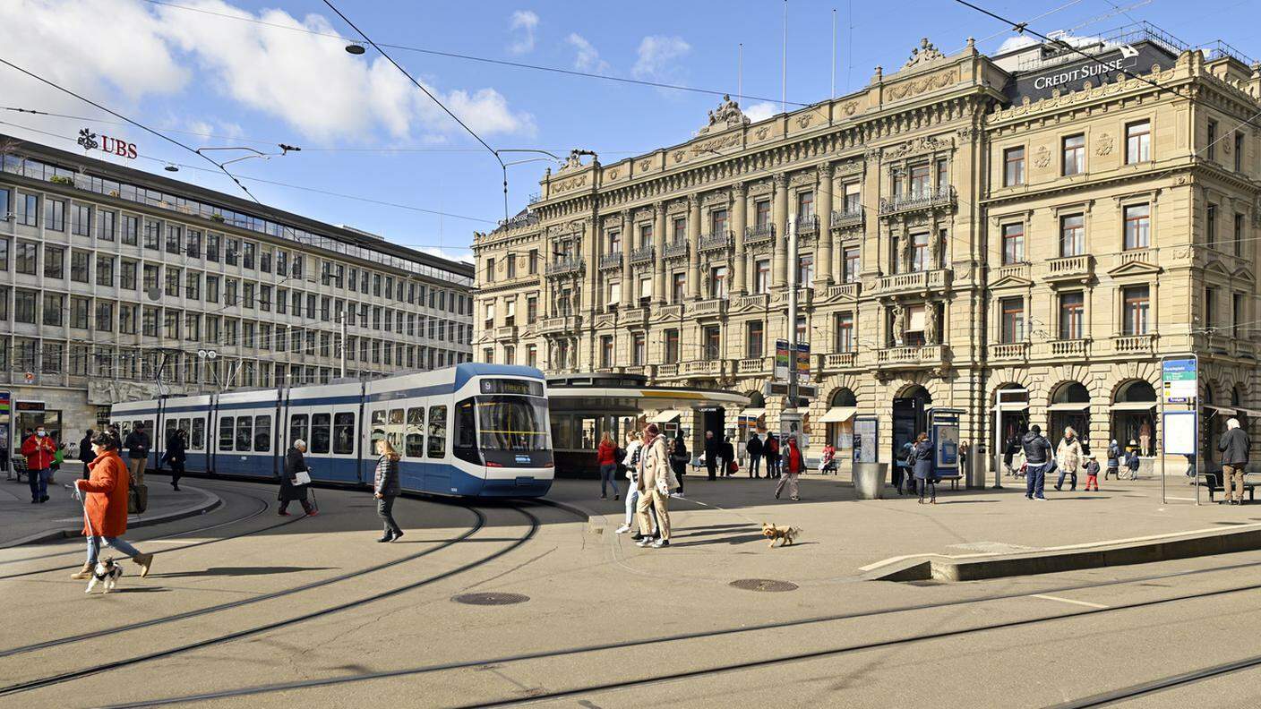 Paradeplatz a Zurigo, il centro della piazza finanziaria elvetica