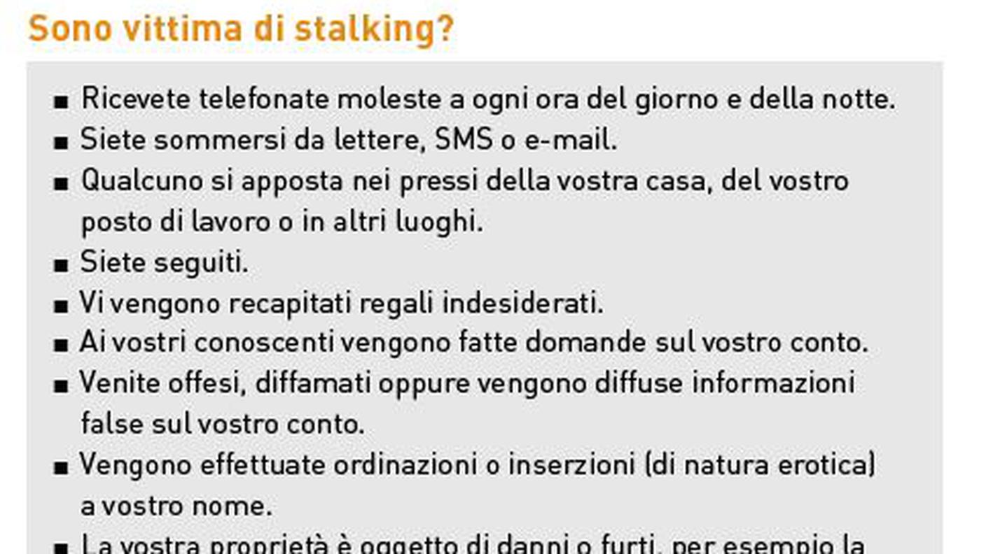 Sono vittima di stalking?