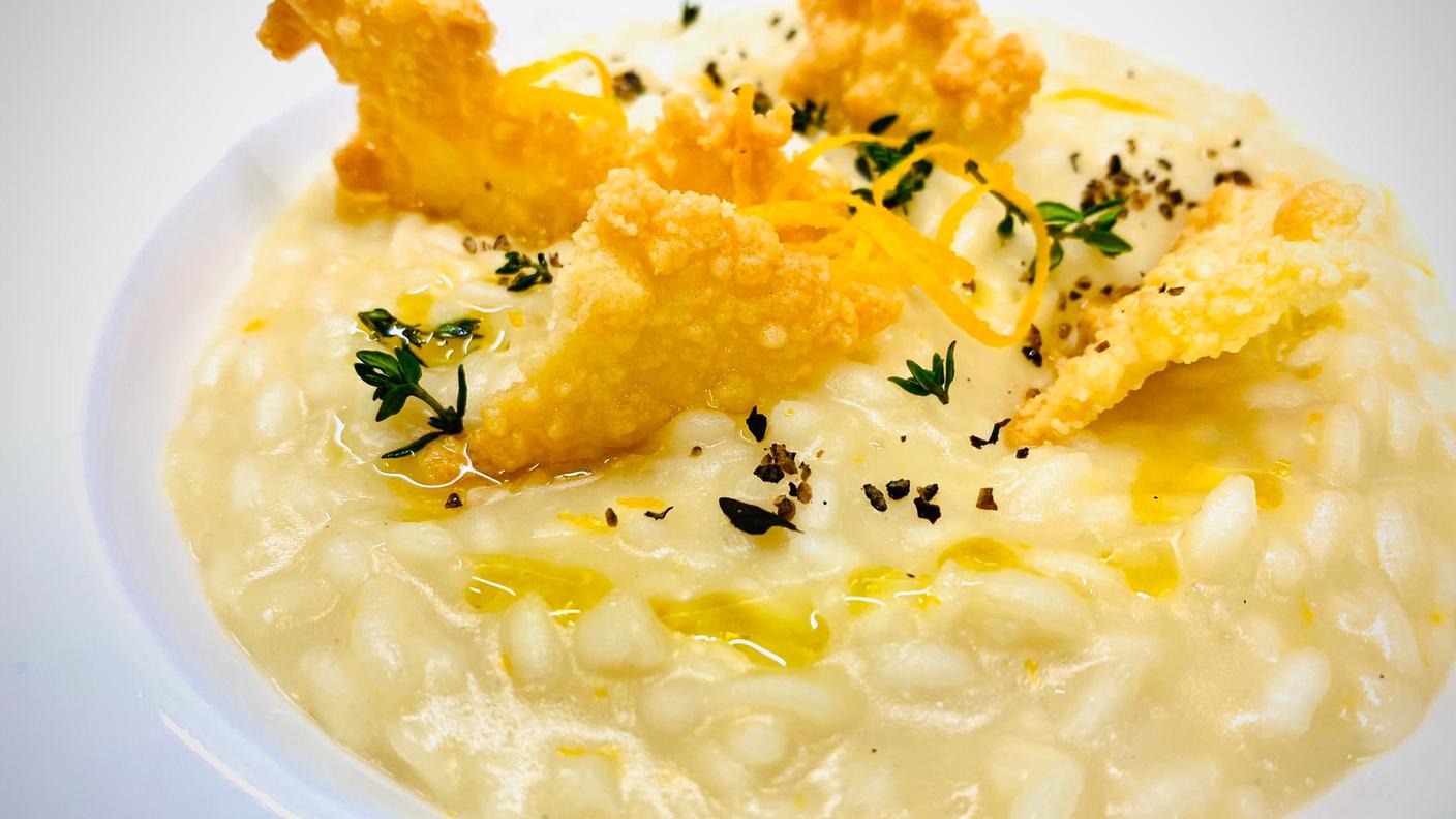 Risotto al profumo d’arancia e büscion di capra con verdure alla vaniglia.JPG