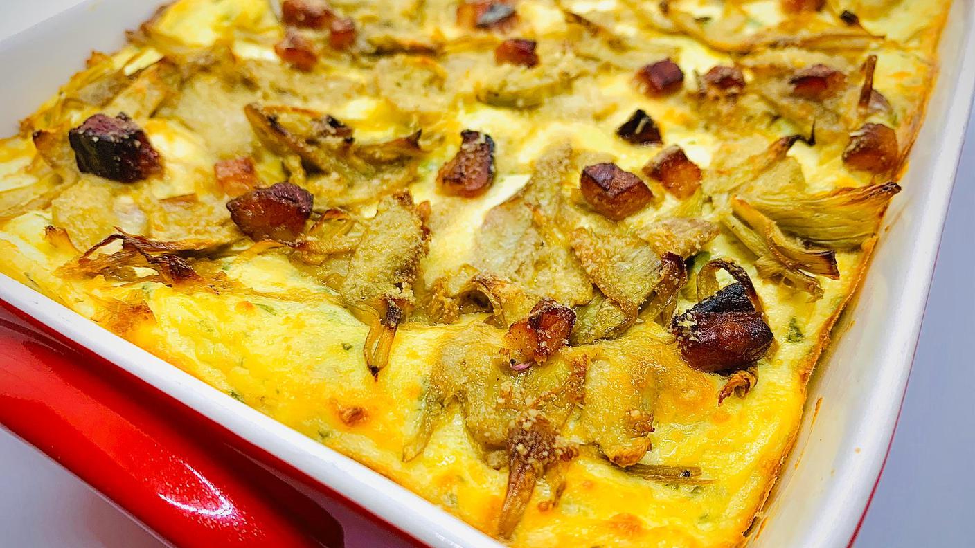 Lasagne ai carciofi, pancetta e formaggi.JPG