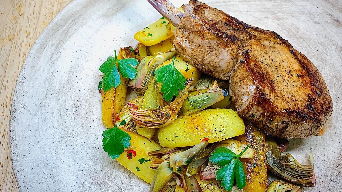 Insalata invernale con patate e carciofi.JPG