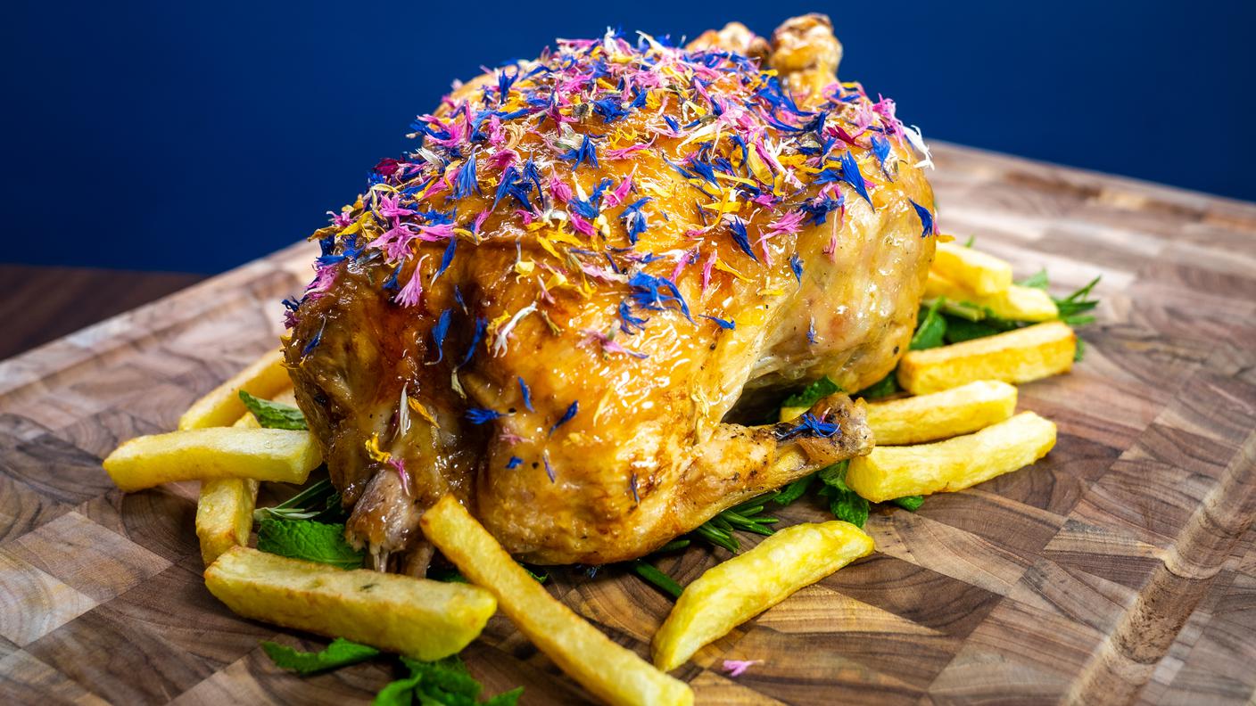 Un classico: pollo arrosto con patatine fritte