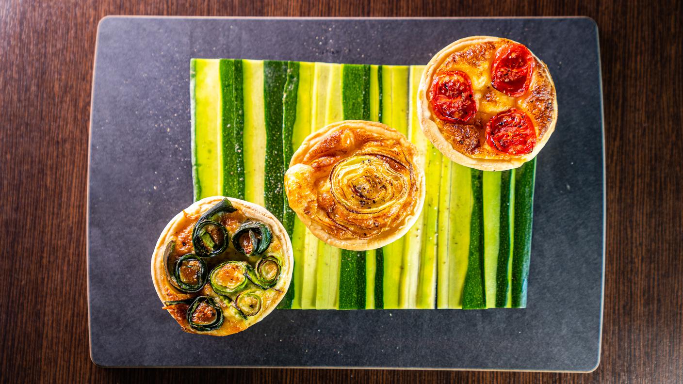 Tris di mini quiche Suisse