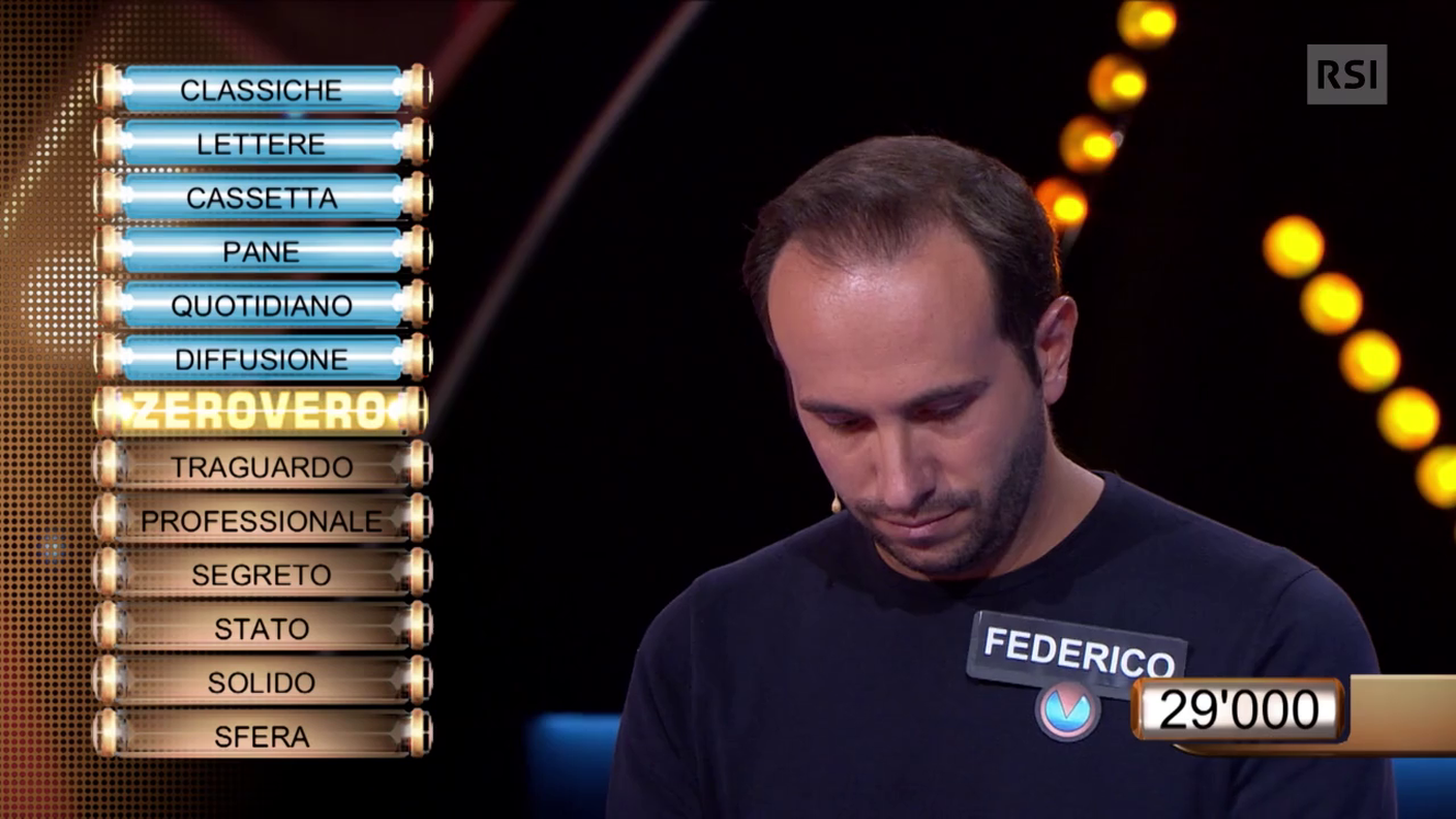Federico vince 29'000 franchi