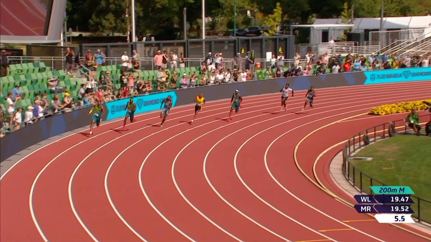 Diamond League, i 200m U di Eugene (17.09.2023) RSI Radiotelevisione