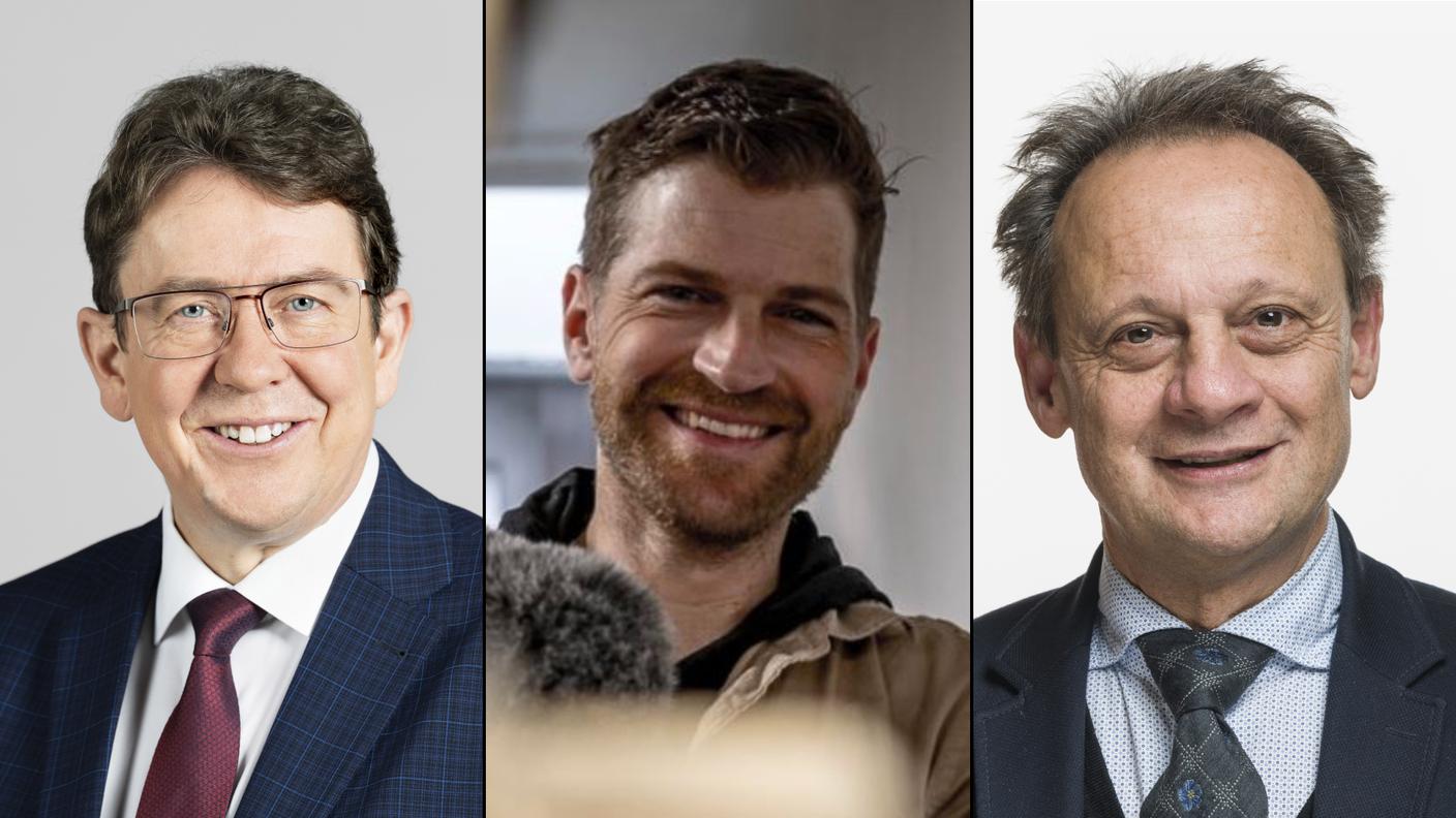 Albert Rösti, Mario Theus e Stefan Engler